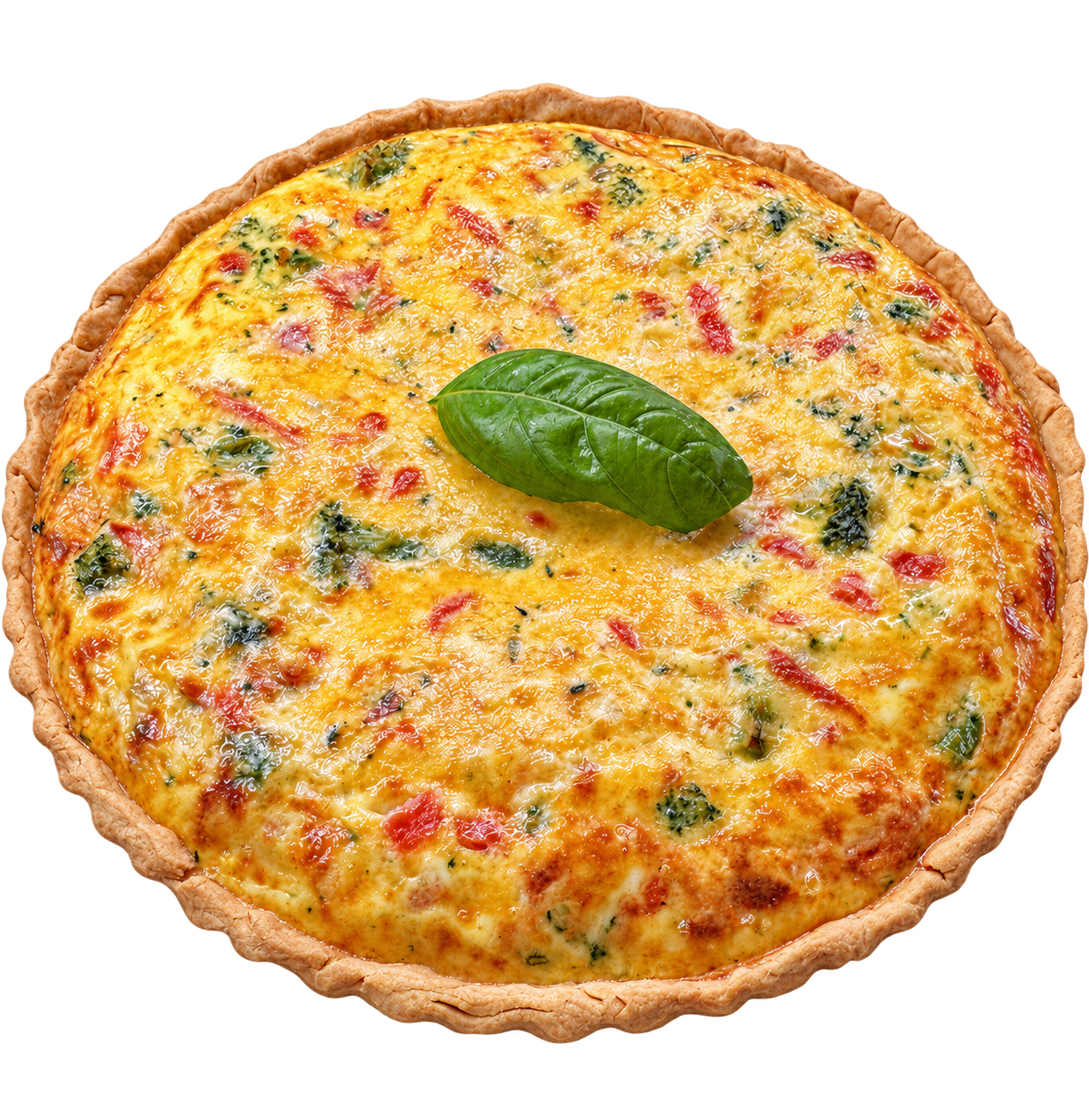 Homemade Broccoli and Tomatoes Quiche